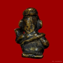 รูปหล่อพระแม่นางกวักล้านนา พิมพ์มวยผมนิยม เนื้อทองผสมเก่า