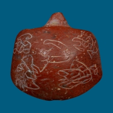 เต่าหลวงพ่อสนิท วัดลำบัวลอย โทนสีแดงนิยม จารซ้อน