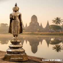 พระพุทธรูปไม้มงคลแกะ สมัยอยุธยา ราชวงศ์บ้านพลูหลวง