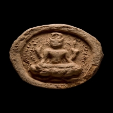 พระพิมพ์ดินดิบศรีวิชัย พิมพ์พระอวโลกีเตศวร กรุเขาสาย จ.ตรัง