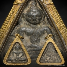 พระนางแขนอ่อนสุโขทัย+เลี่ยมทองโบราณ