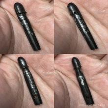 >>>..,ปลัดขิกหลวงพ่อยิด วัดหนองจอก ไม้งิ้วดำ จารหมึกเงิน 