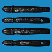 >>>..,ปลัดขิกหลวงพ่อยิด วัดหนองจอก ไม้งิ้วดำ จารหมึกเงิน 