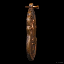 เหรียญเสมาหลังยันต์ตรี ปี17 ทองแดง