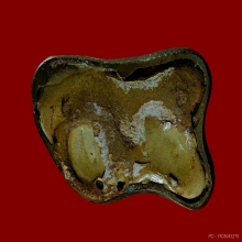 พระบูชาพ่อแก่ฤาษี หล่อโบราณ มีจารหมึก ผิวออกแดงแบบมันเทศ 