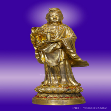 เจ้าแม่กวนอิม เนื้อโลหะ กะไหล่ทอง