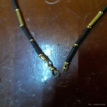 ขายสร้อยกะลายาว 28 นิ้วพร้อมอุปกรณ์ตกแต่งทองคำแท้