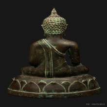 พระบูชาเชียงแสน แบบสิงห์สาม ปางมารวิชัยฐานบัวเล็บช้าง