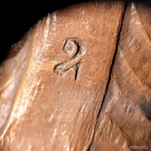 รูปเหมือนหลวงพ่อพรหม หลังเต็มตอกโค๊ต