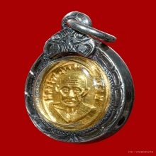 หัวแหวนหลวงปู่ทวด หน้ากากทองคำแท้ ประกบกะไหล่ทอง 2 องค์