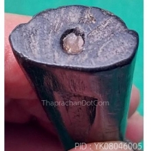 พระพุทธเขาควายแกะด้านหลังมีจาร ด้านล่างอุดเทียน