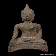 พระพุทธรูปนั่งปางมารวิชัย สมัยอยุธยา (สามขา) เนื้อสำริด