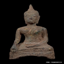 พระพุทธรูปนั่งปางมารวิชัย สมัยอยุธยา (สามขา) เนื้อสำริด