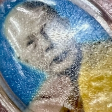 ลพ.แดง - พ่อเจริญ ภาพถ่ายเก่า หนังไก่ สวยสมบูรณ์ แกะจากทอง