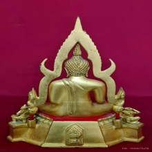 พระบูชาหลวงพ่อชินราช 5 นิ้ว ฐานฉลุ ลงรักปิดทอง ปี2525