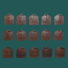 เหรียญเสมาเล็ก ลพ.วัดตรีเทพ เนื้อทองแดง ปี2492  ยกชุด15 องค์