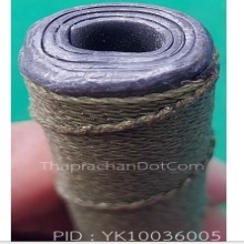 ตะกรุดเนื้อตะกั่วถักเชือกสีเขียว ยาวสี่นิ้วกว่า