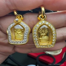 เหรียญปรกใบมะขาม เนื้อทองคำ