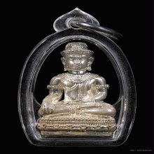 พระกริ่งเพชรสุรินทร์โปร่งฟ้า หลวงปู่หงษ์ เนื้อเงิน เลข 4