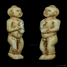 กุมารทองหลวงพ่อกวย วัดโฆสิตาราม เนื้องาแกะ ยุคต้น 