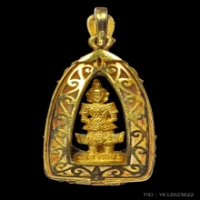 ท้าวเวสรุ่น2 ทองคำ หลงงพ่ออิฏฐ์ วัดจุฬามณี ปี40 พร้อมตลับ