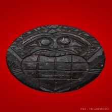 กะลาแกะพระราหูอมจันทร์ หลวงปู่ศิลา สิริจันโท