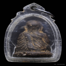 รูปหล่อพ่อเงิน รุ่นปืนแตก เนื้อดิน