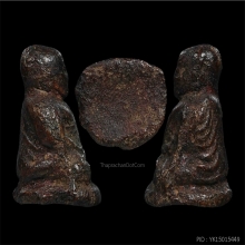 พระรูปหล่อหลวงพ่อเงิน วัดบางคลาน เนื้อดินผสมผงจุ่มรัก