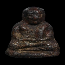 พระรูปหล่อหลวงพ่อเงิน วัดบางคลาน เนื้อดินผสมผงจุ่มรัก