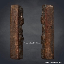 หลวงปู่ศุขสี่เหลี่ยมประภามณฑลข้างเรียบ เนื้อทองแดง ยอดนิยม