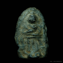 พระร่วงเถรกวาดลาน เนื้อชินเขียว กรุวัดมหาธาตุ จ.สุโขทัย