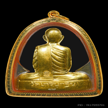 รูปเหมือนหลวงพ่อเพี้ยน วัดเกริ่นกฐิน เนื้อทองคำ