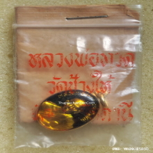 เหรียญเม็ดแตงลงยาเคลือบเรซิ่น หลวงปู่ทวด วัดช้างให้ ปี 2539