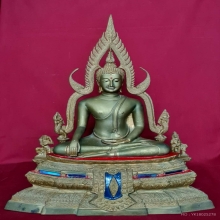 พระบูชาหลวงพ่อชินราช 9 นิ้ว ติดกระจกสีฟ้า ปี2540