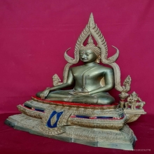 พระบูชาหลวงพ่อชินราช 9 นิ้ว ติดกระจกสีฟ้า ปี2540