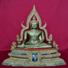 พระบูชาหลวงพ่อชินราช 9 นิ้ว ติดกระจกสีฟ้า ปี2540