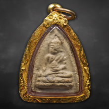 พระพุทโธน้อยคุณแม่บุญเรือน โตงบุญเติม หลังยันต์เฑาะว์ ปี2494