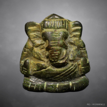 พระพิฆเนศ ศิลปะทวารวดี เขมร เนื้อสำริด สนิมหยก