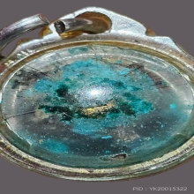 หลวงพ่อทาบ วัดกระบกขึ้น สีผึ้งเขียว+น้ำตาล+ตะกรุดทองคำ