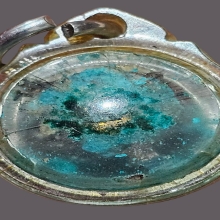 หลวงพ่อทาบ วัดกระบกขึ้น สีผึ้งเขียว+น้ำตาล+ตะกรุดทองคำ