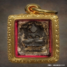 หลวงปู่ศุขพิมพ์สี่เหลี่ยมตัดชิด เนื้อชินตะกั่วหลังมีจารเดิมๆ