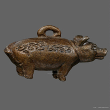 หมูหล่อมหาลาภรุ่นแรก หลวงพ่อสาคร วัดหนองกรับ ระยอง ปี2531