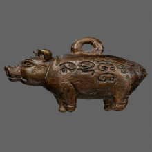 หมูหล่อมหาลาภรุ่นแรก หลวงพ่อสาคร วัดหนองกรับ ระยอง ปี2531