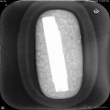 ตะกรุดเนื้อนาก พอกผงคลุกรักลงรักปิดทองคำเปลว 