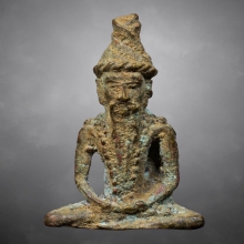 พระฤาษีกรุวัดละมัก วัดรมนียาราม จ.ลำพูน เนื้อสำริดสนิมเขียว