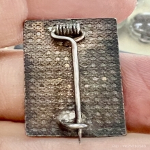 เหรียญพระยาพิชัยดาบหัก เงินลงยาหลังปั๋มลาย สวยเดิม พิธีใหญ่