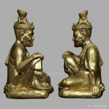 รูปหล่อพ่อแก่ฤาษีพรหมเมศร์ แต่ง มีจาร บรรจุอุดผง 