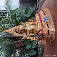 พระพุทธชินราชมาลาเบี่ยง9.9นิ้ว กะไหล่ทองหล่อดินไทย