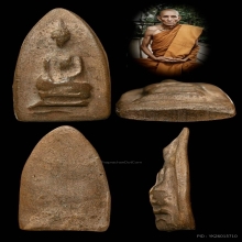 พระสรรค์นั่งฐานขีด หลวงพ่อกวย ชุตินฺธโร วัดโฆสิตาราม ปี 2500