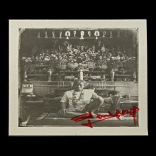 รูปถ่ายพ่อป่อง น่วมมานา ฟิล์มกระจกหลังลง  ยันต์หมู